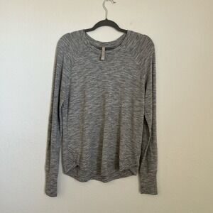 Athleta Gray Long Sleeve Top Size M Modal Soft Lightweight Athleisure